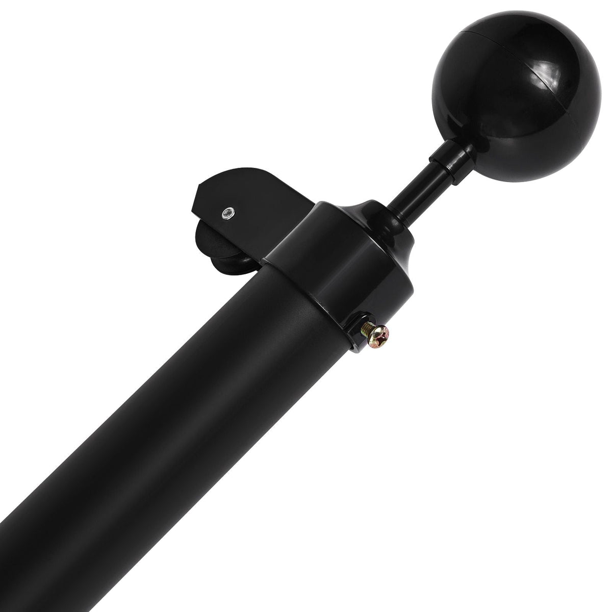 30FT Sectional Flag pole Kit, Heavy Duty Aluminum Alloy in Ground Flag poles for Outside, 3 Display Modes Flagpole with 3x5 American Flag, Professional Accessories, Black