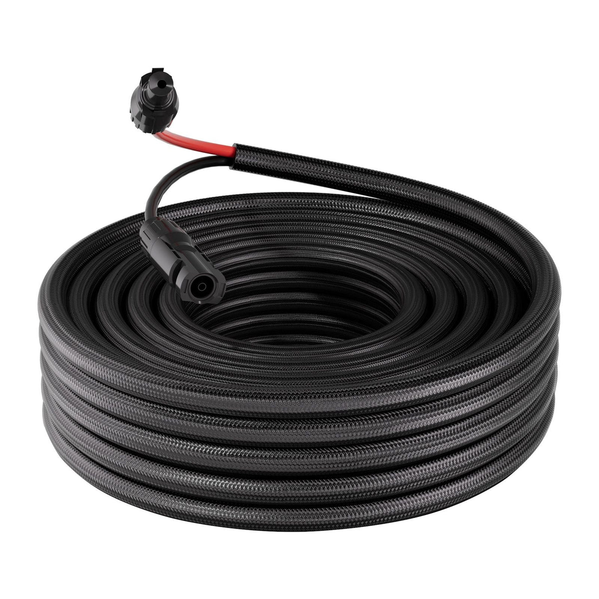 30FT Solar Panel Extension Cable, 10 AWG, Solar Panel Wire with Flame Retardant Protective Sleeving, Female and Male Connectors, IP67 Waterproof PV Wire, for Outdoor Automotive RV, Black & Red