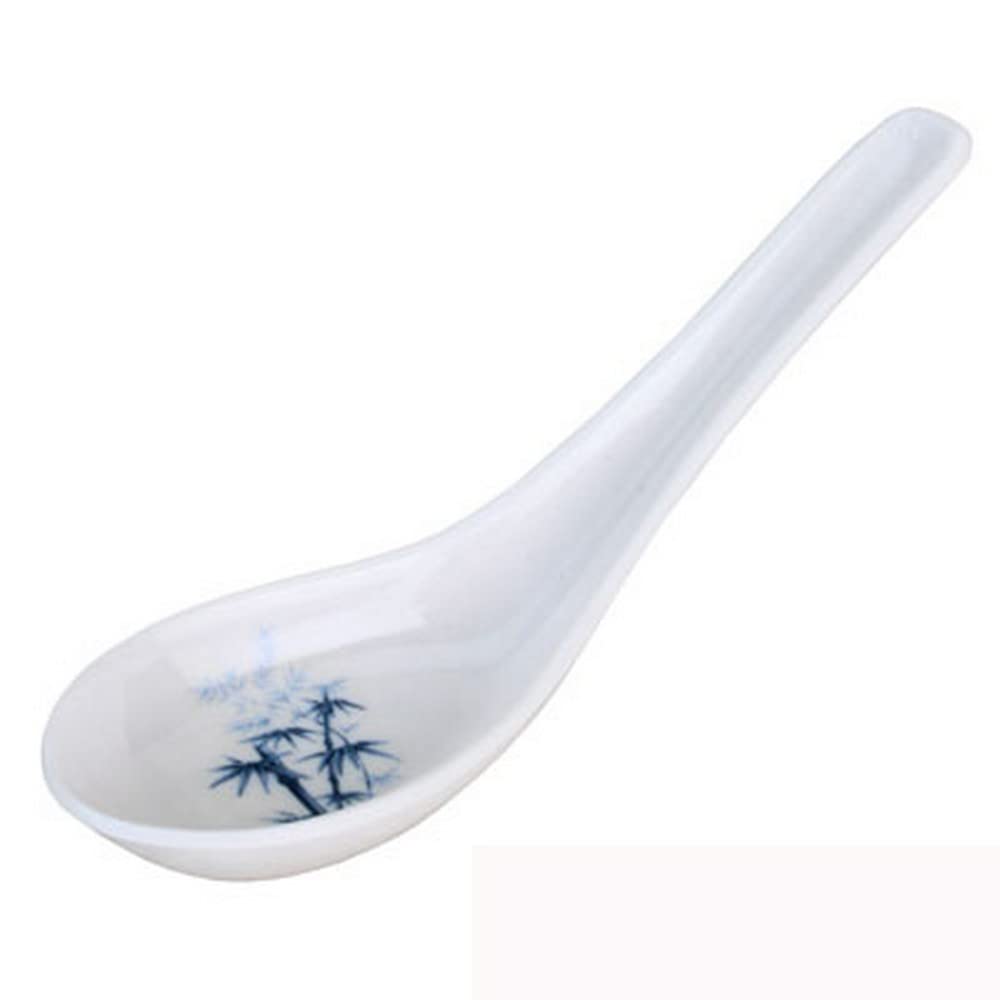JapanBargain 2323 Pack of 24 White Bamboo Japanese Soup Spoons, 5.5 Inch Restaurant-Grade Bulk Set for Ramen Pho Wonton Miso Rice