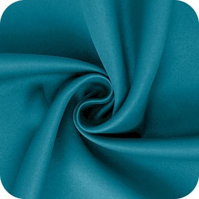 BGment Rod Pocket Blackout Curtains for Bedroom - Thermal Insulated Room Darkening Curtains for Living Room, Peacock Blue, 52 x 63 Inch, 2 Panels