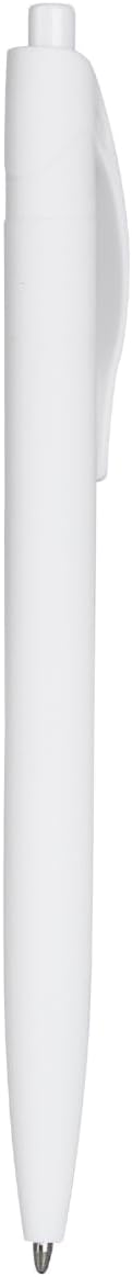 BallPoint Pens, 50 Pack (BLACK Ink),Bulk Pens, White Barrel,Click Pens for Office Home and School, Retractable Ballpoint Pens, Medium Point, 1.00MM (White)