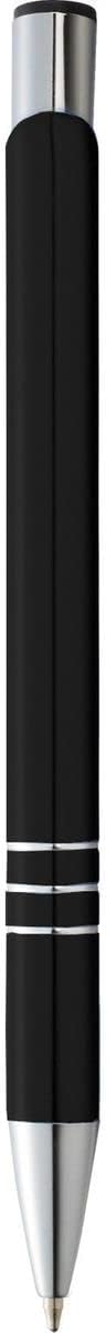 Stylish quality 5 metal ballpoint Pens, black ink, soft writing experience (Black)