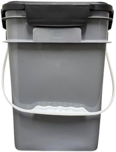 House Naturals 4 Gallon Square Multi Color Buckets with lids- Made in USA Container- Pack of 10