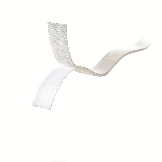 VELCRO Brand Sticky Back for Fabrics, 10 Ft Bulk Roll No Sew Tape with Adhesive, Cut Strips to Length Permanent Bond to Clothing for Hemming Replace Zippers and Snaps, White