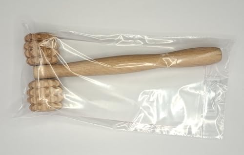 Tuuli Accessories - T-Shape Massage Roller, Body and Face Roller, Multi-Functional Facial Massager, Helps Ease Muscle Tension and Supports Skin Health, Wooden Roller Massager Tool
