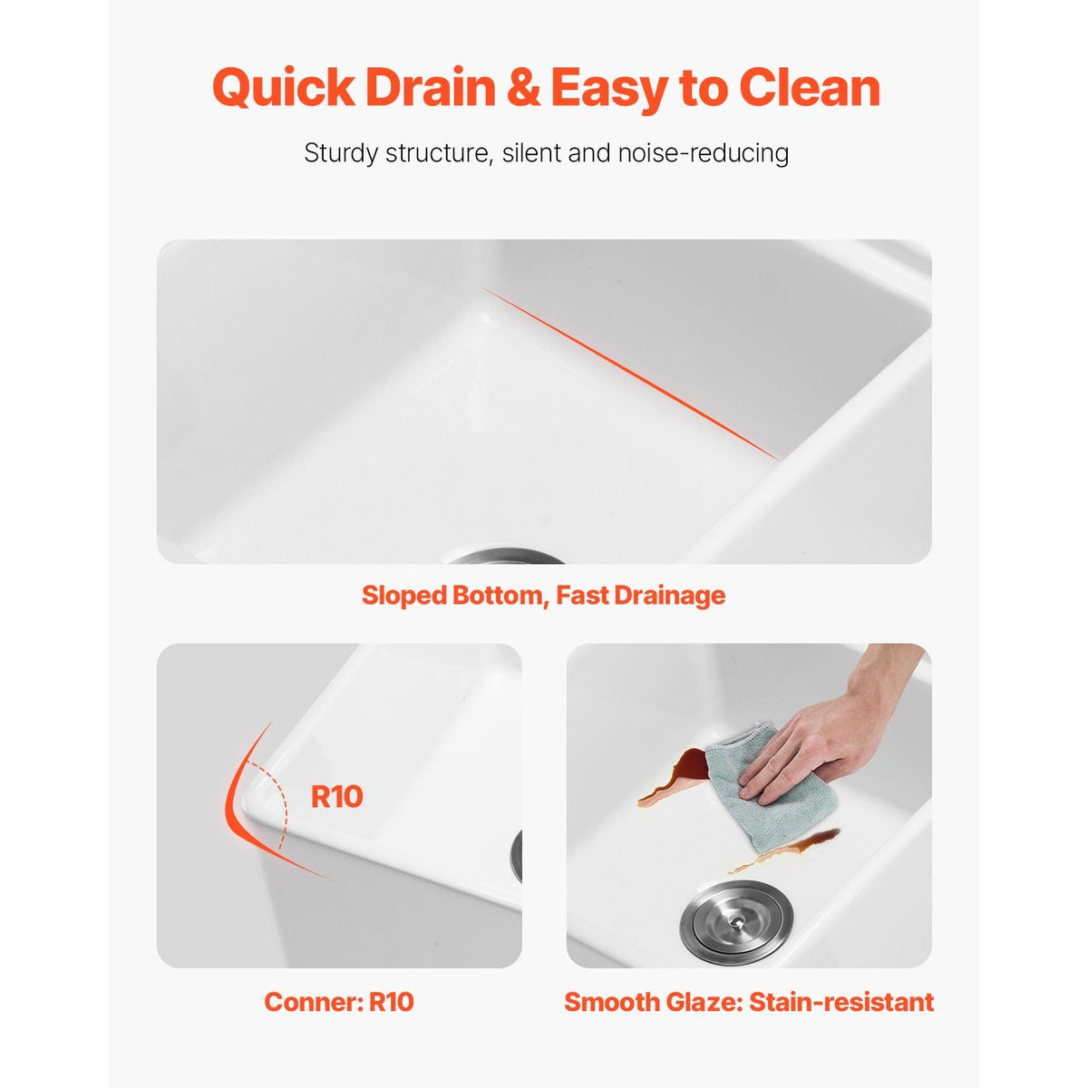 33x20 inch Farmhouse Sink, White Sink Workstation, Fireclay Undermount Basins, Apron Front Double Bowl Basin with Multiple Accessories, Large Capacity Household Dishwasher Sinks for Kitchen