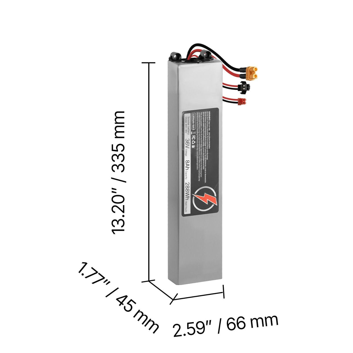 36V Scooter Battery Pack, 8Ah, 8000mAh Lithium Battery Replacement with 30A BMS, Charger, 500+ Cycles, Compatible with 1440W Motors, for Imitation M365 Electric Scooters, Without Communication