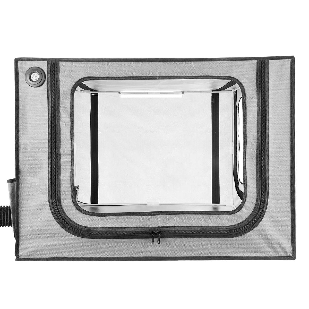 3D Printer Enclosure with Ventilation, Dustproof Waterproof Large Size 600D Oxford Cloth 3D Printer Tent, Constant Temperature Protective Case with LED, Designed for Bambu Lab A1 Combo, Grey