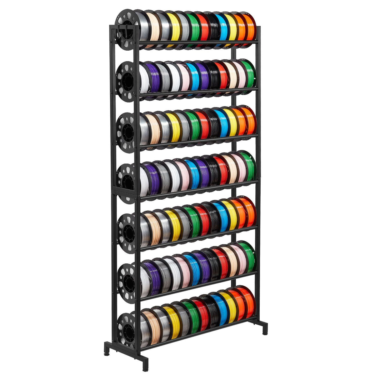 3D Printer Filament Storage Rack, 7 Tier Heavy Duty Storage Shelves for 3D Printing Filaments, Filament Spool Holders Racks for 3D Printing Studio, Home Studio, Office, Workshop (Shelf Only)