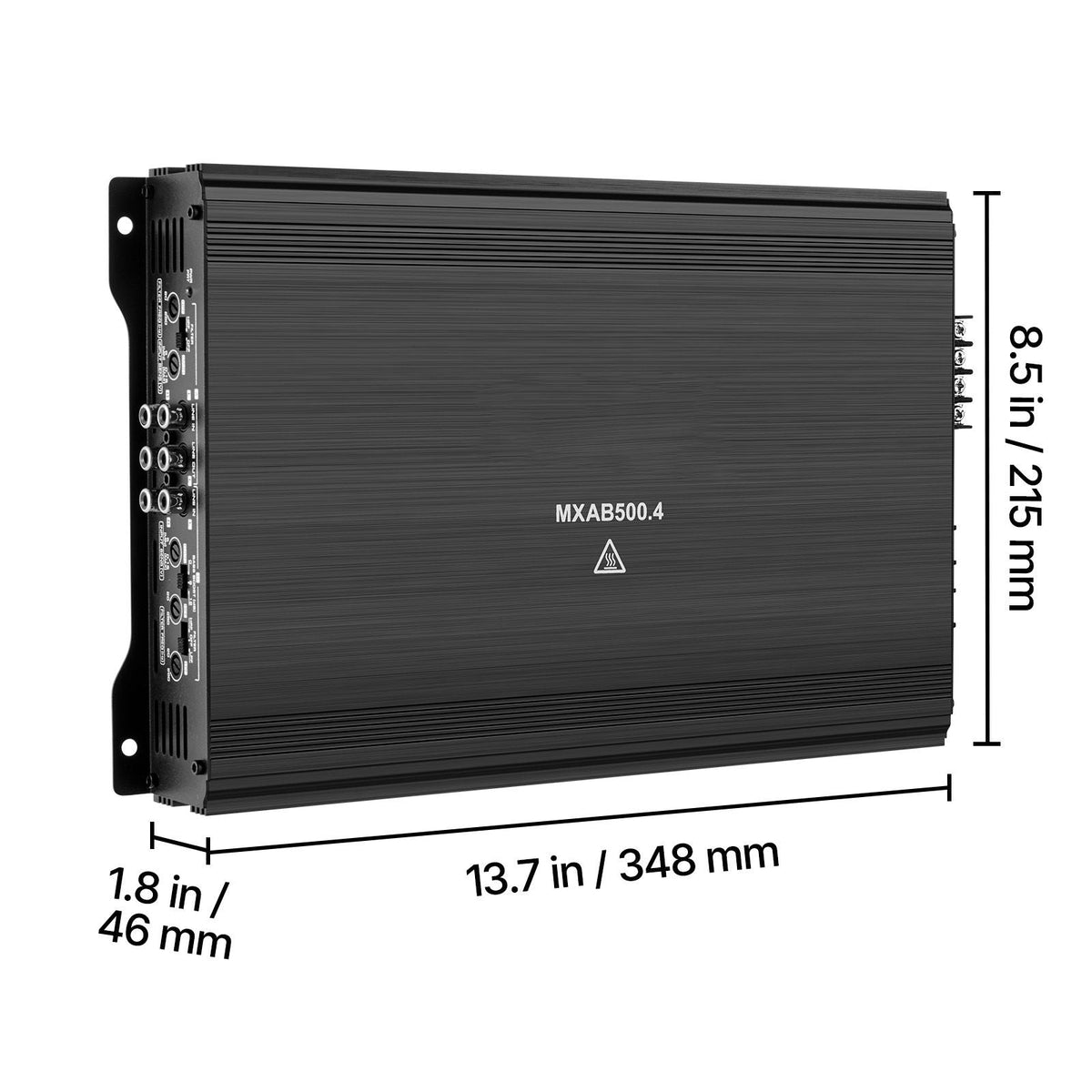 4 Channel Car Audio Amplifier 2 Ohm Stable Bridgeable Class A/B Full Range Amp Max Power 4 x 250W @ 4 Ohm / 4 x 500W @ 2 Ohm for Car SUV Truck Off-Road