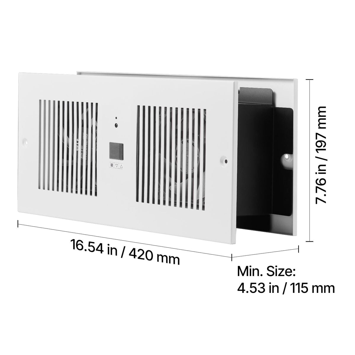 4-Inch Room to Room Fan, 2-in-1 300 CFM Through Wall Fan with Remote Control & Temperature Control, 10-Speed Ventilation Quiet Vent for Kitchen, Living & Laundry Room, Workshop