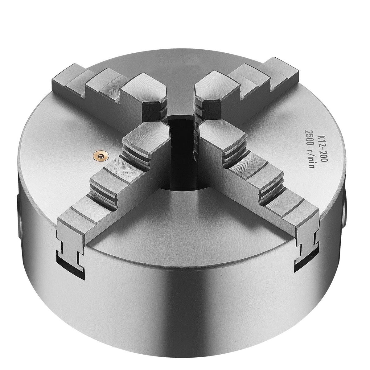 4-Jaw Lathe Chuck, 8 Inch (200 mm), Self-Centering Chuck with 1 1/2 in-8 Threaded Backing Plate, 0.16-7.87 in (4-200 mm) Clamping Range with T-wrench Screws, HT300 Material, for Wood Metal Lathe