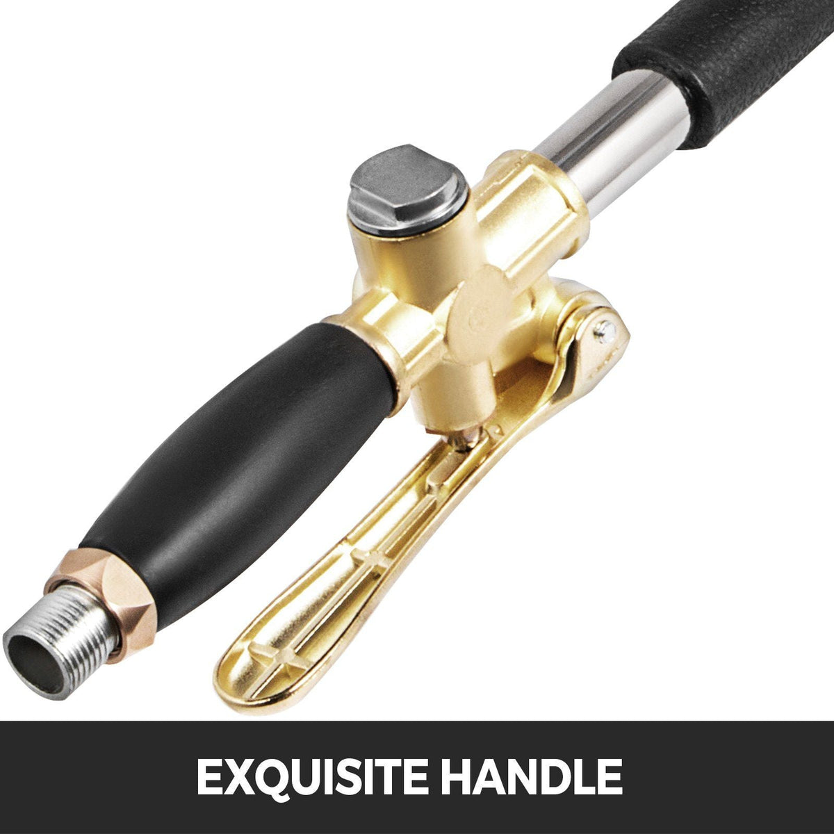 4 Jet Cement Mortar Sprayer Stucco Spray Gun Pneumatic Cement Mortar Gun Concrete Cement Sprayer with Cover for Wall Ceiling Roof Painting Concrete Tool 80cm