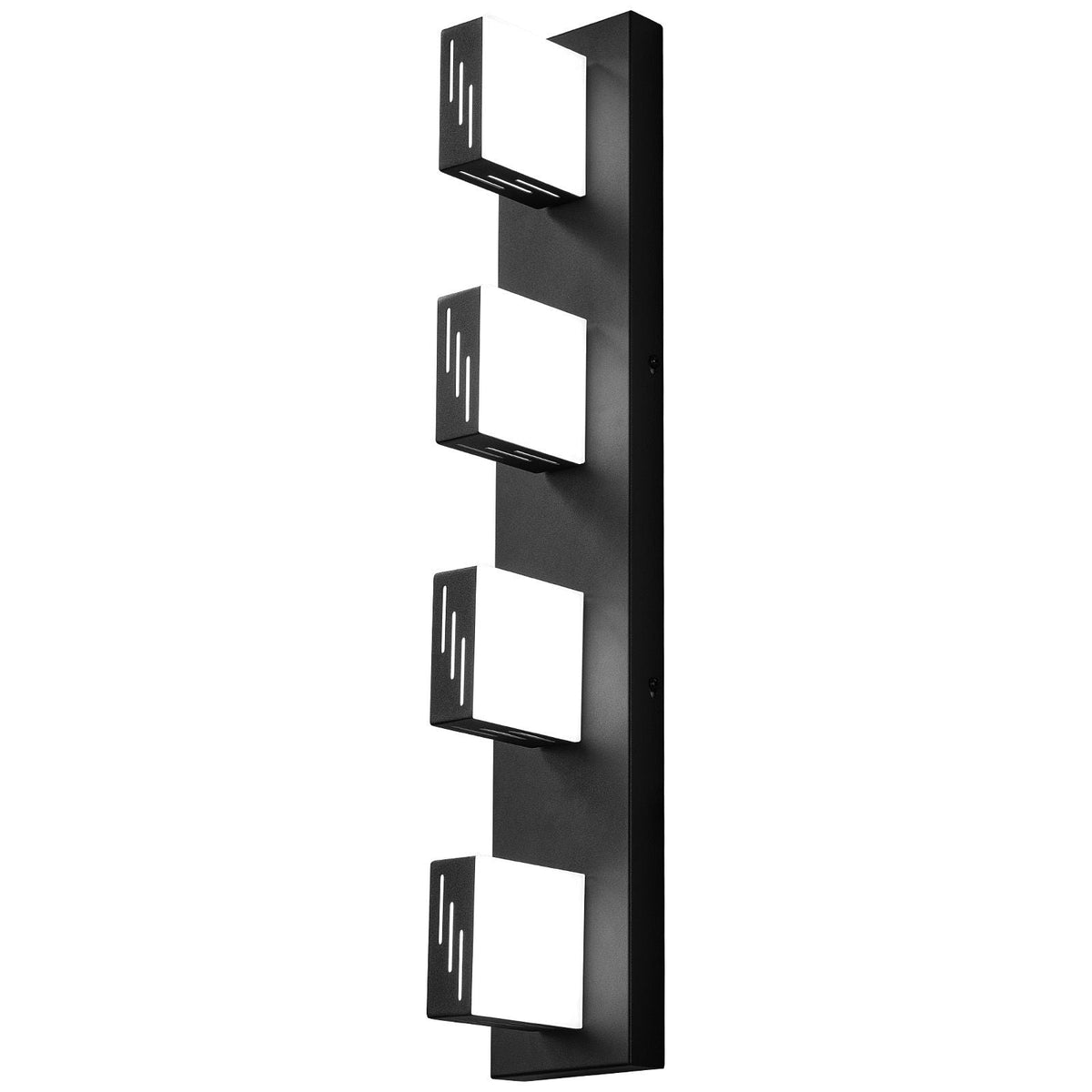 4-Light LED Modern Vanity Light Fixtures, 25.59-Inch, Black Finish Bathroom Wall Lighting Fixture Over Mirror, with IP44 Waterproof, for Bathroom, Living Room, Bedroom, Hallway, Cool White 6000K