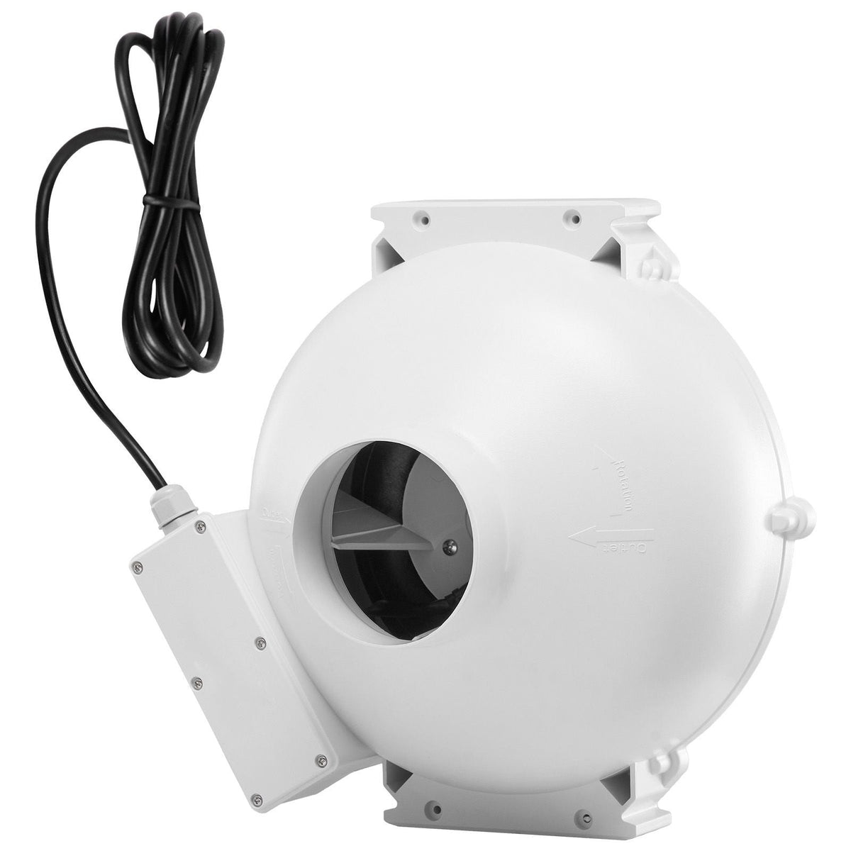 4 to 4.5 inch Radon Fan Installation Kit, Quiet 260CFM Radon Mitigation Fan System Kit with 2 Couplers, Pressure Indicator, Waterproof Inline Duct Fan Exhaust Fan for Indoor Outdoor Ventilation