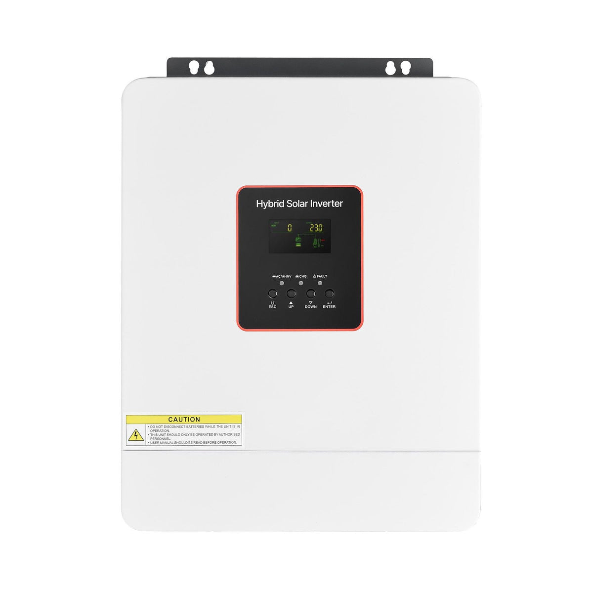 4000W Hybrid Solar Inverter, 24V DC to 230V AC, Pure Sine Wave Power Inverter Charger, with Built-in 120A MPPT Solar Controller, WiFi Module, Single-Phase, for Lead Acid Lithium Battery Off-Grid