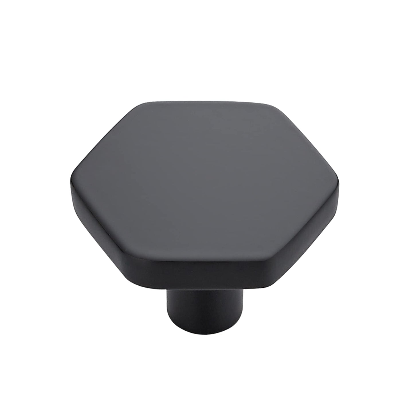 Home Expert Black Cabinet Knobs 15 Pack Solid Kitchen Cabinet Knobs Hexagon 1.1'' Flat Black Knobs for Kitchen Cabinets and Drawers Dresser Knobs
