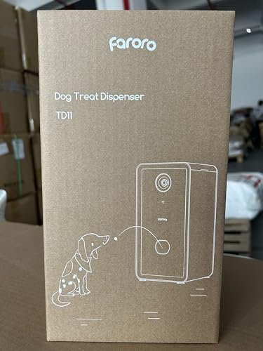 faroro Dog Camera with Treat Dispenser, 2.4G and 5G WiFi Pet Camera with Two Way Audio and 1080P Full HD Night Vision for Treat Tossing and Monitoring Your Pet Remotely