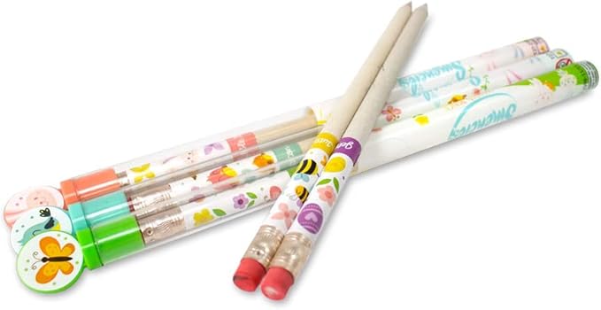 Spring Smencils Cylinder - HB #2 Patented Gourmet Scented Pencils, 50 Count - Gifts for Kids, Classroom Rewards, Party Favors, Easter day