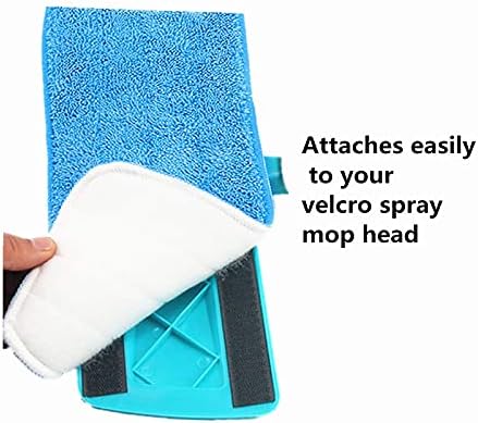 Microfiber Replacement Mop Pads, 18" x 6" Wet & Dry Home & Commercial Cleaning Refills, Colorful Reusable Floor Mop Pads, Washable Floor Cleaning Pads, 6 Pack