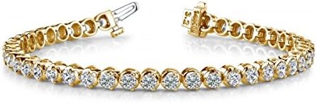 Houston Diamond District 3 to 30 Carat Classic LAB GROWN Diamond Tennis Bracelet 3 Prong Luxury Collection (D-E Color, VS1-VS2 Clarity)