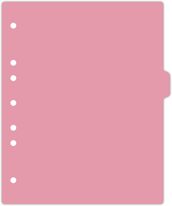 Carstens - Heavy Duty Plastic Ring Binder Dividers, Side Tab, 1/9 Cut, Tab 4 Position, US Letter, Mauve, Pack of 10, (2618-13) - Ideal Medical Chart Dividers or Index Tabs for 3 Ring Binders