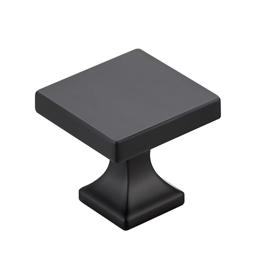 Matte Black Square Cabinet Knobs for Cabinets and Drawers - Kitchen Hardware, 30 Pack