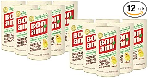 BON AMI Powder Cleanser for Kitchens & Bathrooms - All types of Surfaces, Cleans Grime & Dirt, Polishes Surfaces, Absorbs Odors (12 Pack)