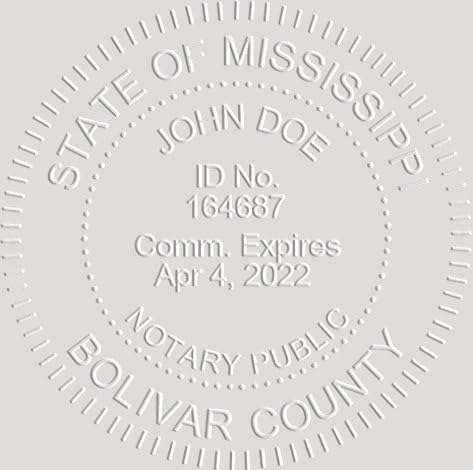 MaxMark Notary Seal Round Pink Embosser for Mississippi State - Includes Gold Burst Seal Labels (50 Count)