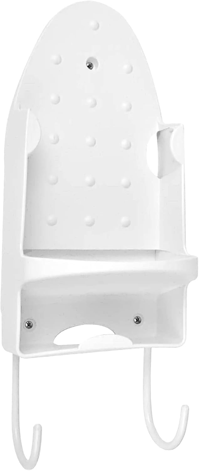 Ironing Board Hanger Wall Mount Iron Hanger Ironing Board Rack Electric Iron Holder Household Bathroom Shelf - for Max 5 inch Width