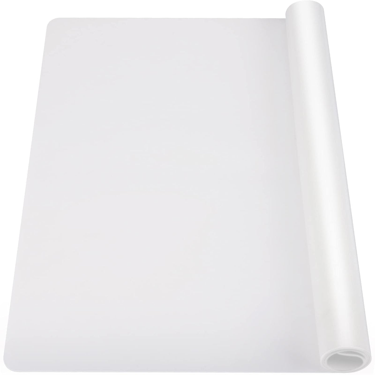 Ewen 31.6x23.5in 2mm Silicone Mats for Kitchen Counter, Extra Large Thick Heat Resistant Bar Mats for Countertop Protector Nonslip Placemat for Air Frye Crafts Work Glass Top Stove Work Translucent