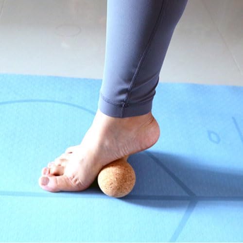 Cork Peanut Massage Ball, Lacrosse Ball Peanut Roller Massage for Rigger Point Therapy, Relax Muscles,Back Pain, Yoga & Posture Improvement