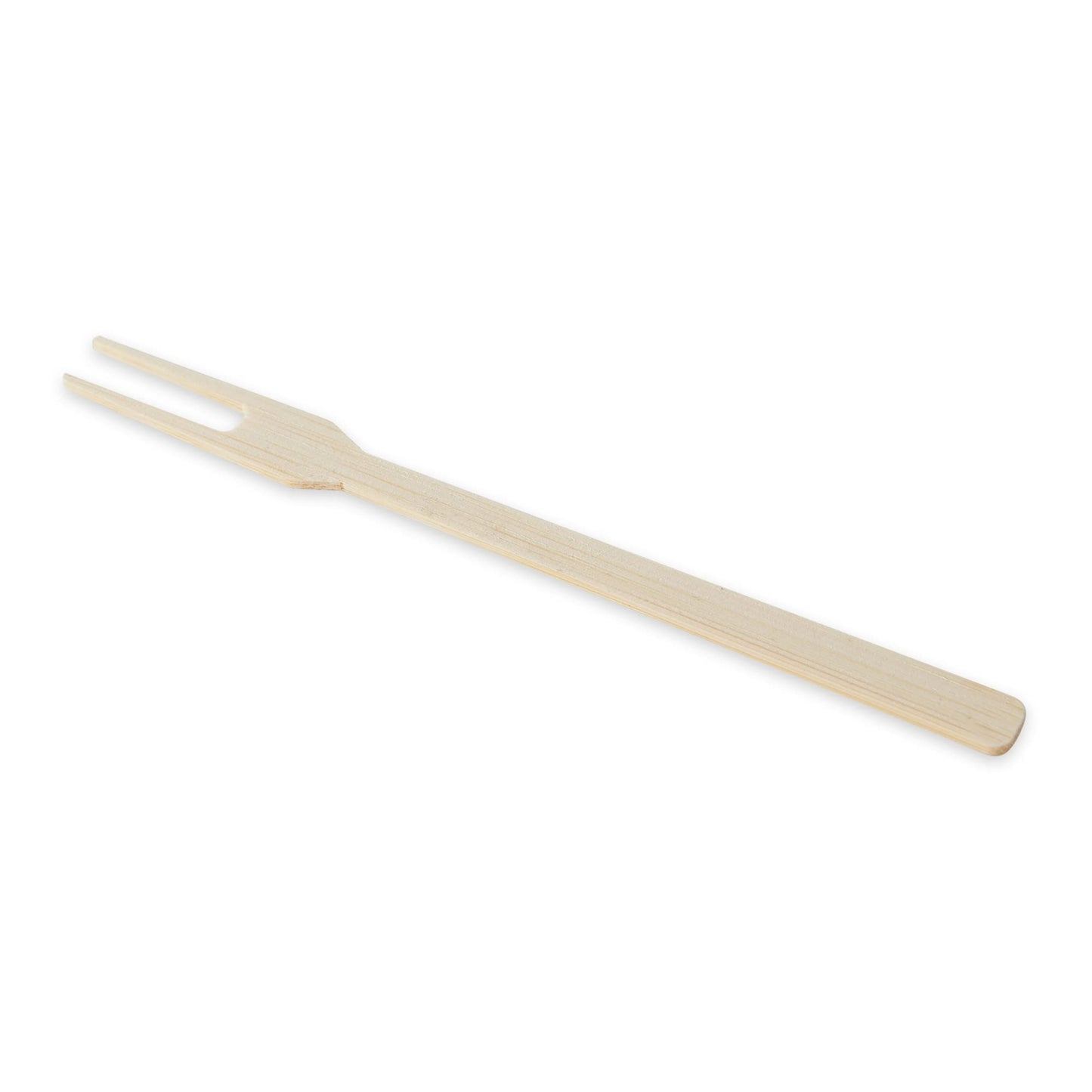 RSVP International Compostable Bamboo Serving & Cocktail Picks, Appetizer Fork, 50-Count, 6"