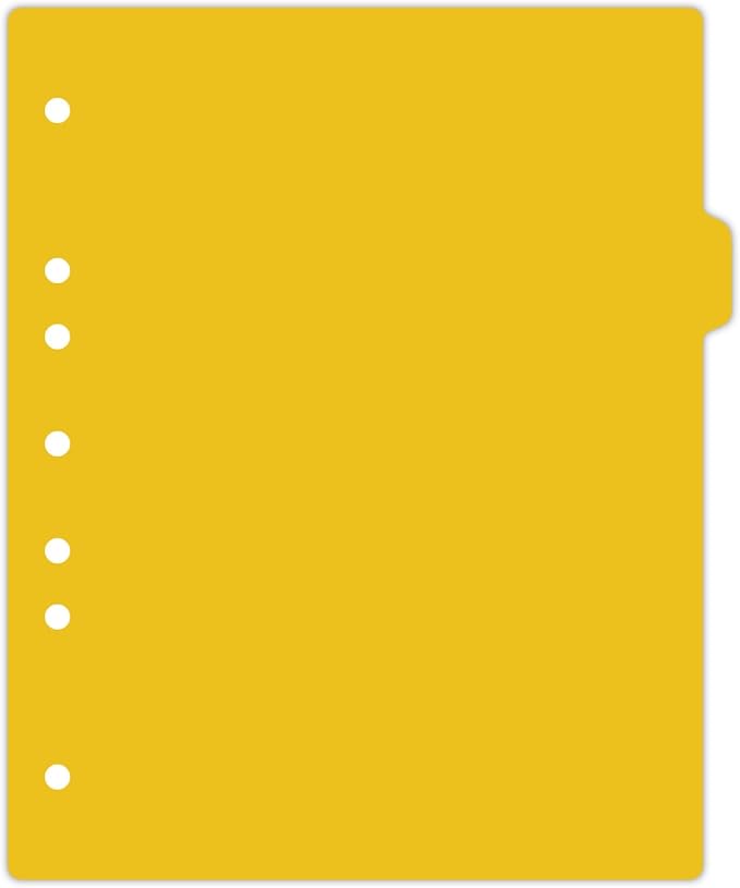 Carstens - Heavy Duty Plastic Ring Binder Dividers, Side Tab, 1/9 Cut, Tab 3 Position, US Letter, Yellow, Pack of 10, (2618-03) - Ideal Medical Chart Dividers or Index Tabs for 3 Ring Binders