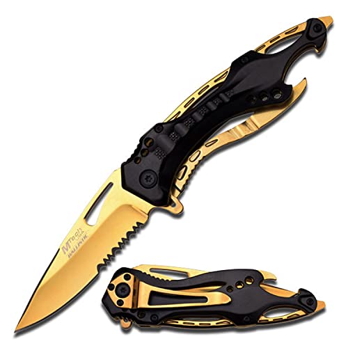 MTECH USA MT-A705NOR Spring Assisted Knife, Orange, 4.5-inch Closed