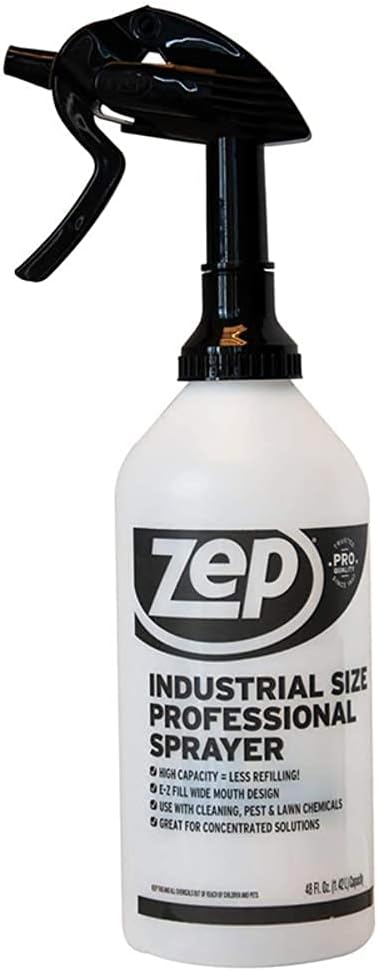 Zep Industrial Sprayer Bottle - 48 Ounces C32810 - Up to 30 Foot Spray, Adjustable Nozzle