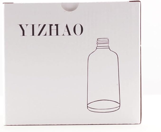 YIZHAO Amber Glass Dropper Bottle 2oz, Tincture Bottles with Glass Dropper, for Essential Oils, Aromatherapy, Cosmetic, Laboratory, Pharmacy, Liquids, Travel –6 Pcs