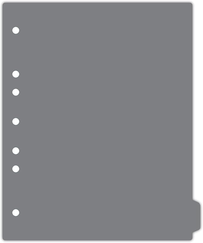Carstens - Heavy Duty Plastic Ring Binder Dividers, Side Tab, 1/9 Cut, Tab 9 Position, US Letter, Gray, Pack of 10, (2618-09) - Ideal Medical Chart Dividers or Index Tabs for 3 Ring Binders