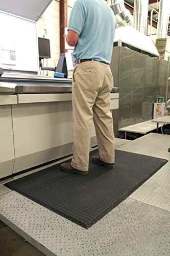 Hudson Exchange (4'x6') MaxCush Anti-Fatigue Comfort Industrial Ergonomic Mat Black