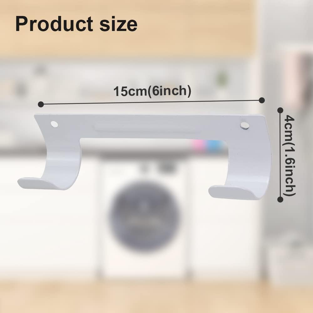Ironing Board Hanger Wall Mount Ironing Board Holder Organizer Wall Rack for Laundry Rooms Storage Rack Hanging Shelf Hanger (White with EVA pad)