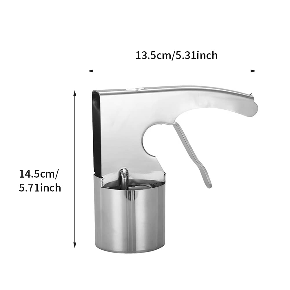 Old Fashion Style Ice Cream Scoop with Spring-Powered Trigger, Cylindrical Ice Cream Scoop, Stainless Steel Ice Cream Ball Making Spoon, Ice Cream Accessories(Silver)