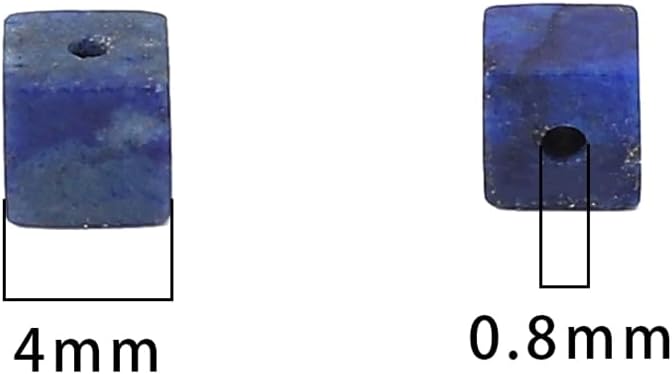 Natural Lapis Lazuli Square Stone Beads 4x4mm 85pcs Cube Loose Semi Gemstone Beads for Jewelry Making Design