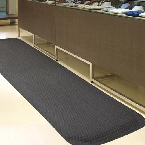 American Floor Mats Hog Heaven Premium 7/8" Black & Black Border 3' x 4' Nitrile Backed Anti-Fatigue Comfort Mat