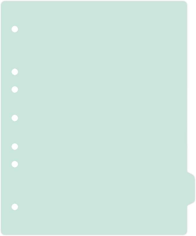 Carstens - Heavy Duty Plastic Ring Binder Dividers, Side Tab, 1/9 Cut, Tab 8 Position, US Letter, Pale Green, Pack of 10, (2618-17) - Ideal Medical Chart Dividers or Index Tabs for 3 Ring Binders
