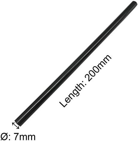 TrendBox Pack of 100 Black 7mmx200mm - Hot Melt Glue Sticks Strips Melting Adhesive for Handmade Craft DIY Home Office Project Craftwork Fix & Repairs