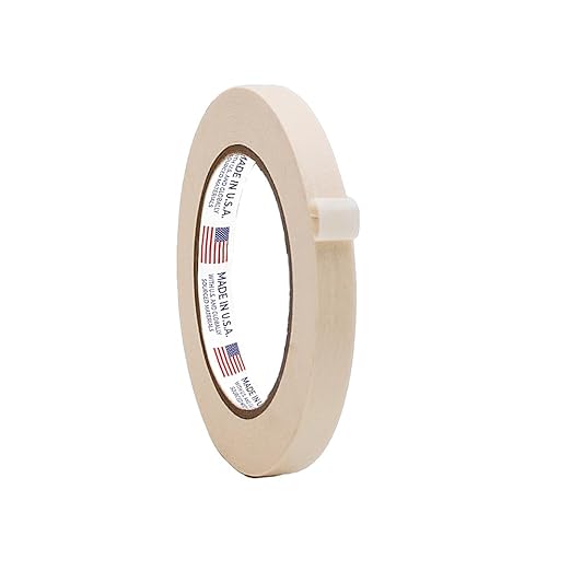 WOD MT5 Utility Grade Masking Tape, 1/4 inch x 60 yds. for Home or Office air-Dry Painting, Labeling, & Packing. Leaves no Residue