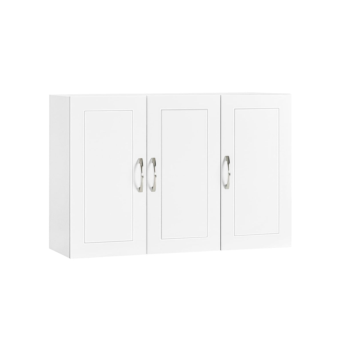 SoBuy Wall Cabinet Laundry Room, Medicine Cabinet for Kitchen Bathroom Garage, Wall Storage Cabinet with Adjustment Shelves, White FRG231-L-W