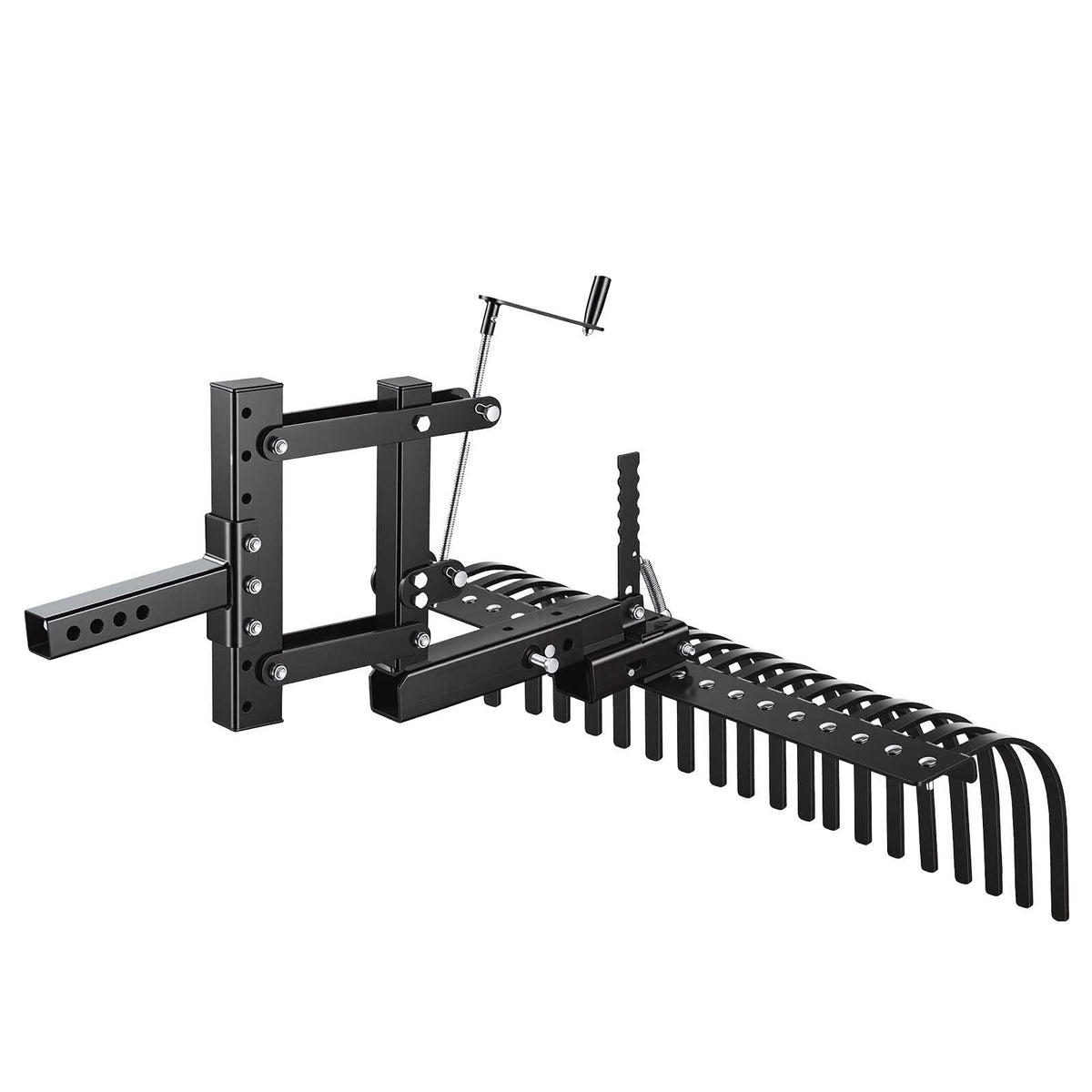 42 in Tow Behind Landscape Rake, 3-Point Lawn Rock Rake with Blade & Lift Lever, Fit Category 1 ATVs UTVs Lawn Tractors, Heavy Duty Dethatcher Rake for Debris Leaves Thatch