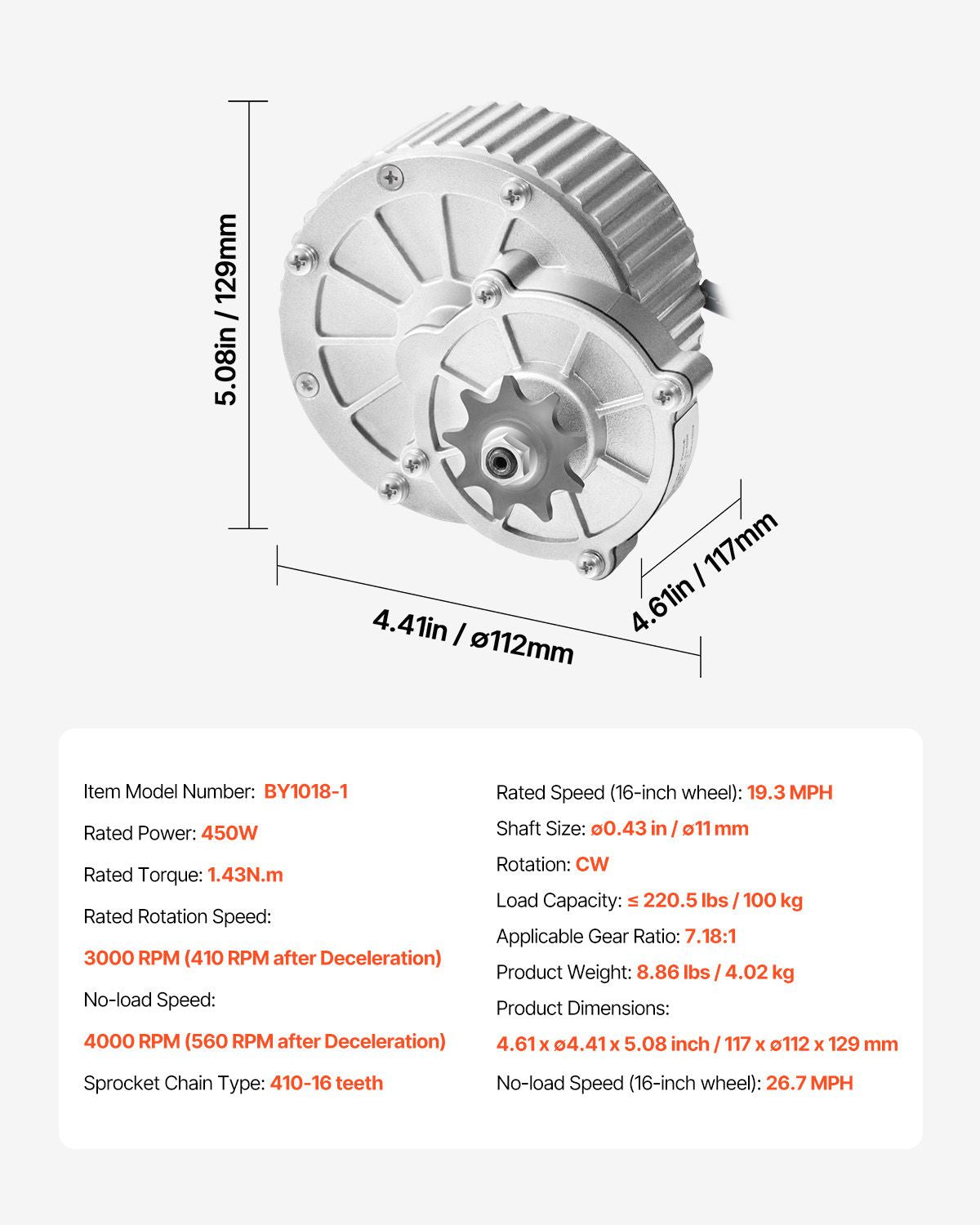 450W Electric Brushed DC Motor Kit - 36V 3000rpm Motor with Upgraded Speed Controller and Twistgrip Throttle Kit for Go Karts E-Bike Motorcycle Scooter