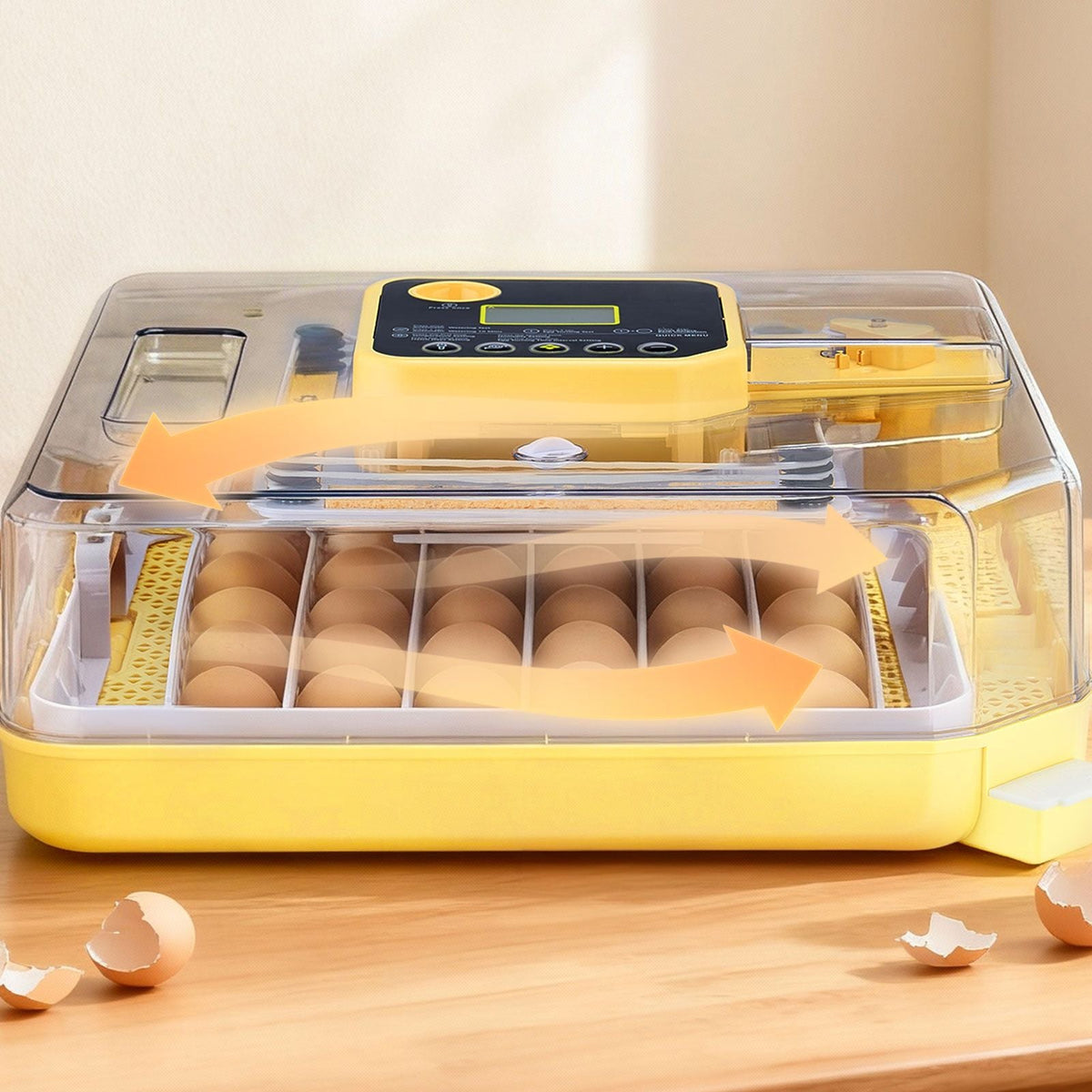 48 Egg Incubator, Automatic Egg Turner with LED Candler, Temperature Display & Auto Humidity Control, 360° View Clear Window, Poultry Eggs Incubator for Hatching Chicks Ducks Goose Quail